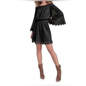 NWOT Venus Princess Lace Off Shoulder Bell Sleeve Dress | Medium